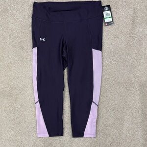 Under Armour Black and Purple Athletic Legging Capris